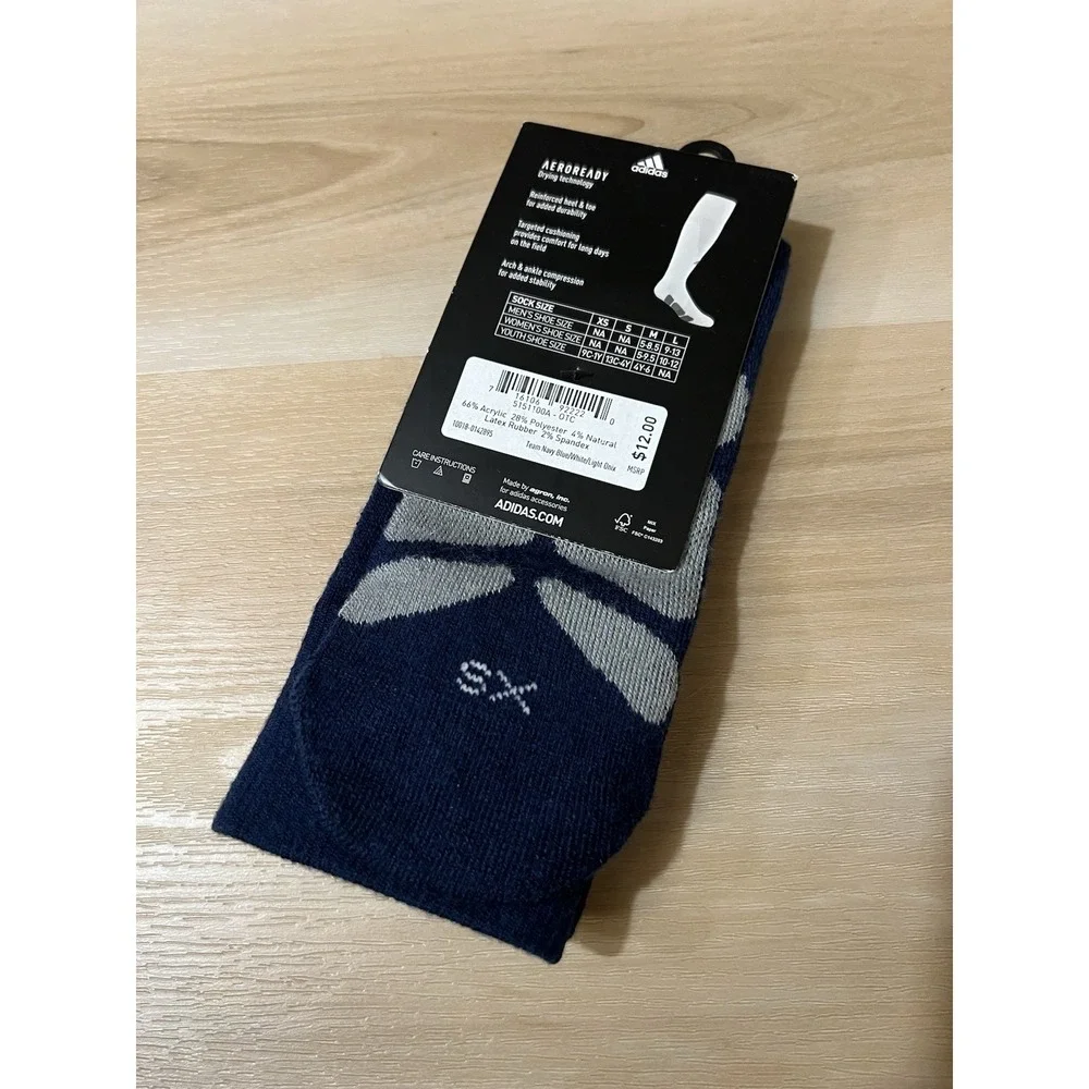 ADIDAS Kids Baseball Over The Calf Compression Navy‎ Blue Socks Size XS Youth